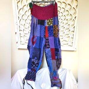 Patchwork Overdyed Rayon Pants Advance One Size Fits Most